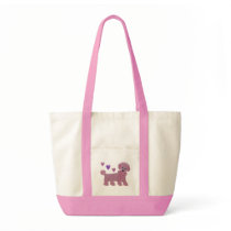 Poodle Heart Hugs Tote Bags