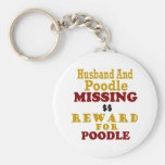 Poodle & Husband Missing Reward For Poodle Keychain