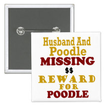 Poodle & Husband Missing Reward For Poodle Pins