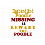 Poodle & Husband Missing Reward For Poodle Postcard