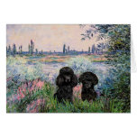 Poodle Pair (black) - By the Seine Cards