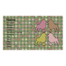 POODLE PARADE BUSINESS CARD TEMPLATES