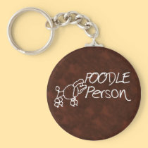 Poodle Person keychains