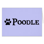 Poodle (pirate style w/ pawprint) greeting card