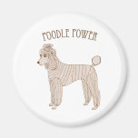 Poodle Power Magnet