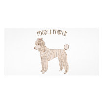 Poodle Power Photo Card