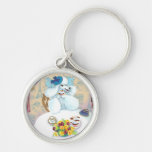 Poodle Tea Party Cupcake Key Chain