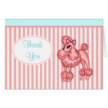 Poodle Thank You Card