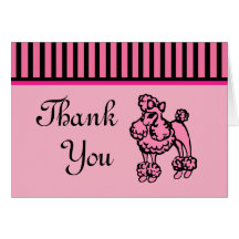 Poodle Thank You Card