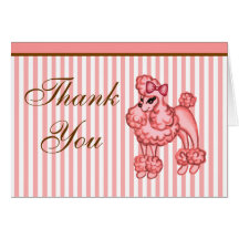 Poodle Thank You Card