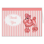 Poodle Thank You Card