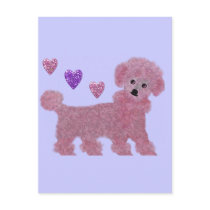 Poodle Valentine Hearts Postcard
