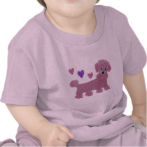 Poodle Valentine Hearts Tee Shirts