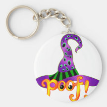 Poof Witch Hat Key Chain