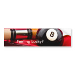 Pool Ball and cue bumper stickers