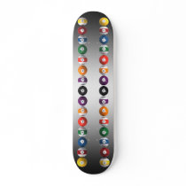 Pool Balls / Billiards: Custom Skateboard