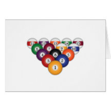 Pool Balls / Billiards: Greeting Cards