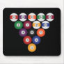 Pool Balls / Billiards: Mousepad