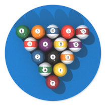 Pool Balls on Blue Felt: