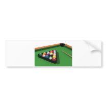 Pool Balls on Green Felt Billiards Table
