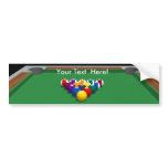 Pool Balls on Table: 3D Model: bumper stickers