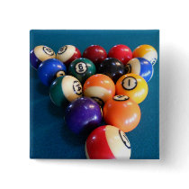 Pool Balls Racked on the table Pin
