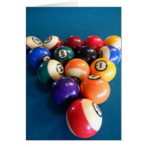 Pool Balls Racked on the table Cards