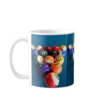 Pool Balls Racked on the table Coffee Mugs