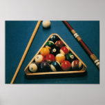 Pool / Biliiards Table, balls, ques -- Poster posters
