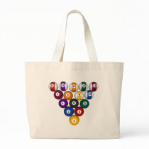 Pool: Billiard Balls: Billiards: Tote Bags