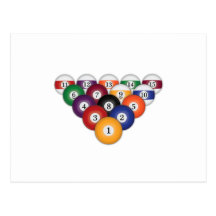 Pool / Billiard Balls: Billiards: Post Cards