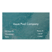 Pool Company Business Card Templates