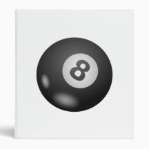 Pool Eight Ball 3 Ring Binders