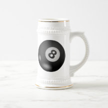 Pool Eight Ball Mugs