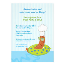 Pool Party BBQ Invitation