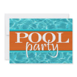 Pool Party Birthday Custom Announcement