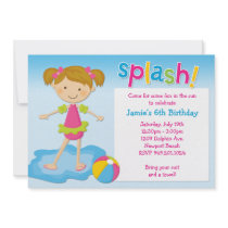 Pool Party Birthday Party Invitation