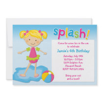 Pool Party Birthday Party Invitation