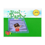 Pool Party Girl postcards