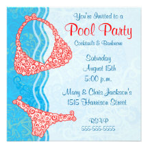 Pool Party Invitation