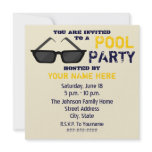 Pool Party Invitation - Black Sunglasses