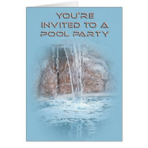 Pool Party Invite Card