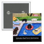 Pool Party Labradors Pins