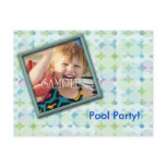 Pool Party Photo Invite Post Card