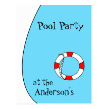 Pool Party Postcard