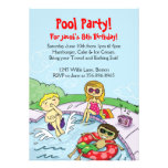 Pool Party Themed Birthday Invitation