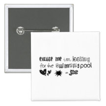 pool pinback button