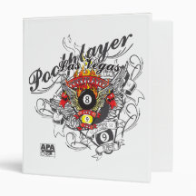 Pool Player For Life 3 Ring Binders