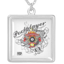 Pool Player For Life Necklace