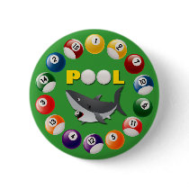 POOL SHARK PINBACK BUTTONS